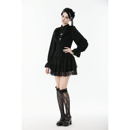 Dark in Love Victorian Mini Dress Desdemona UK 8-18 - QHA UK