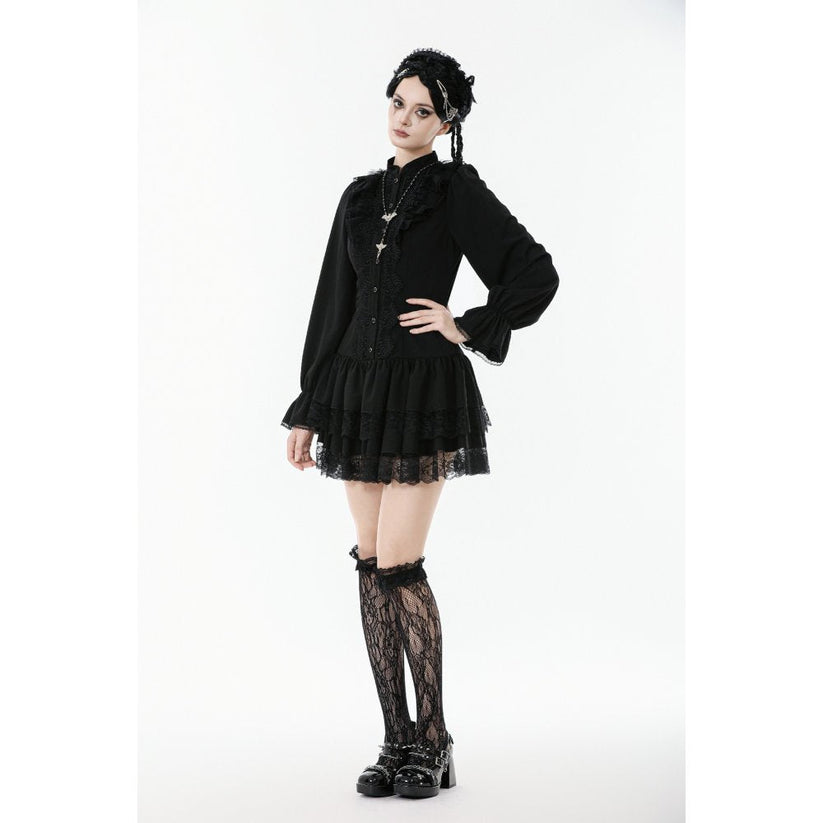 Dark in Love Victorian Mini Dress Desdemona UK 8-18 - QHA UK