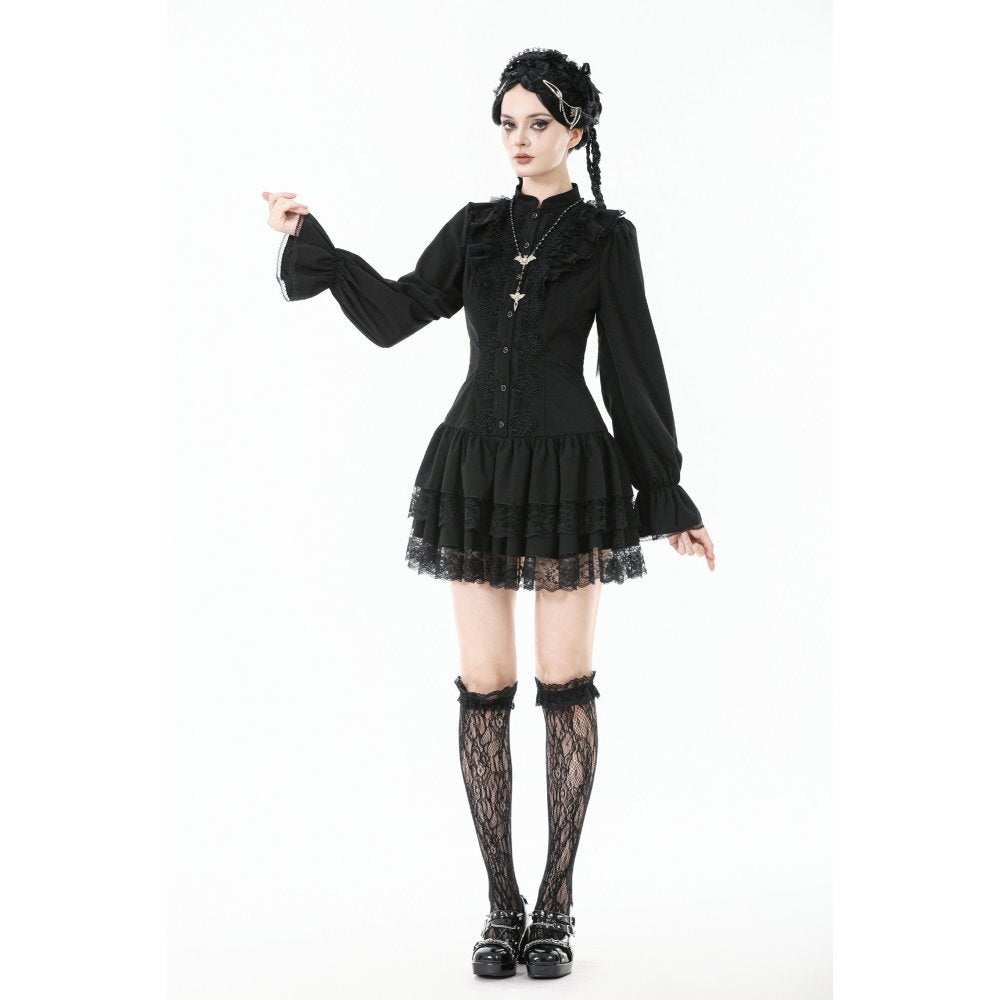Dark in Love Victorian Mini Dress Desdemona UK 8-18 - QHA UK