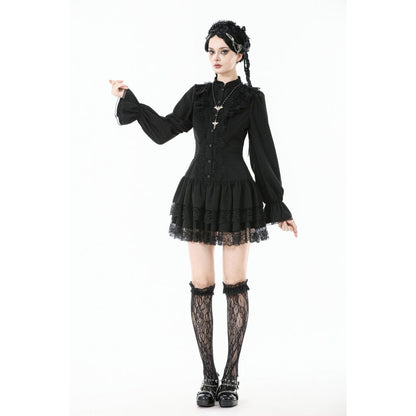 Dark in Love Victorian Mini Dress Desdemona UK 8-18 - QHA UK