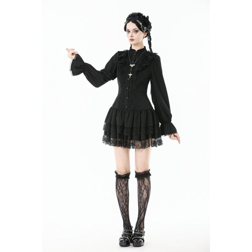 Dark in Love Victorian Mini Dress Desdemona UK 8-18 - QHA UK
