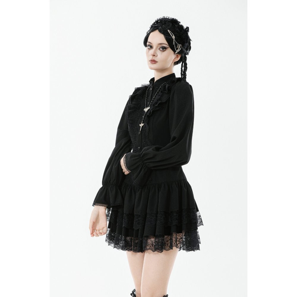 Dark in Love Victorian Mini Dress Desdemona UK 8-18 - QHA UK