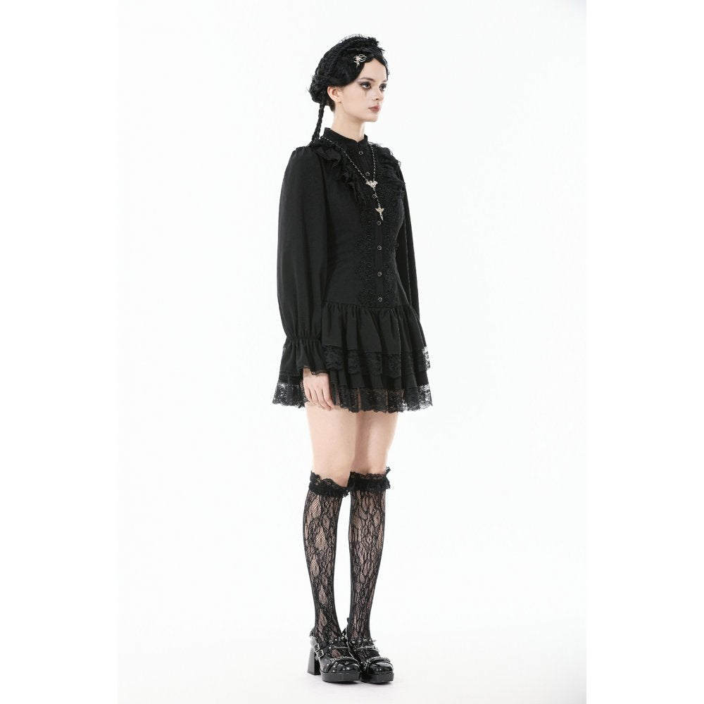 Dark in Love Victorian Mini Dress Desdemona UK 8-18 - QHA UK
