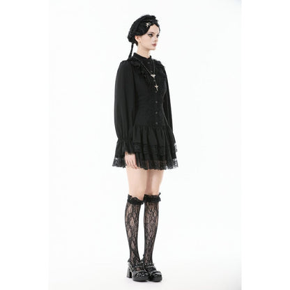 Dark in Love Victorian Mini Dress Desdemona UK 8-18 - QHA UK