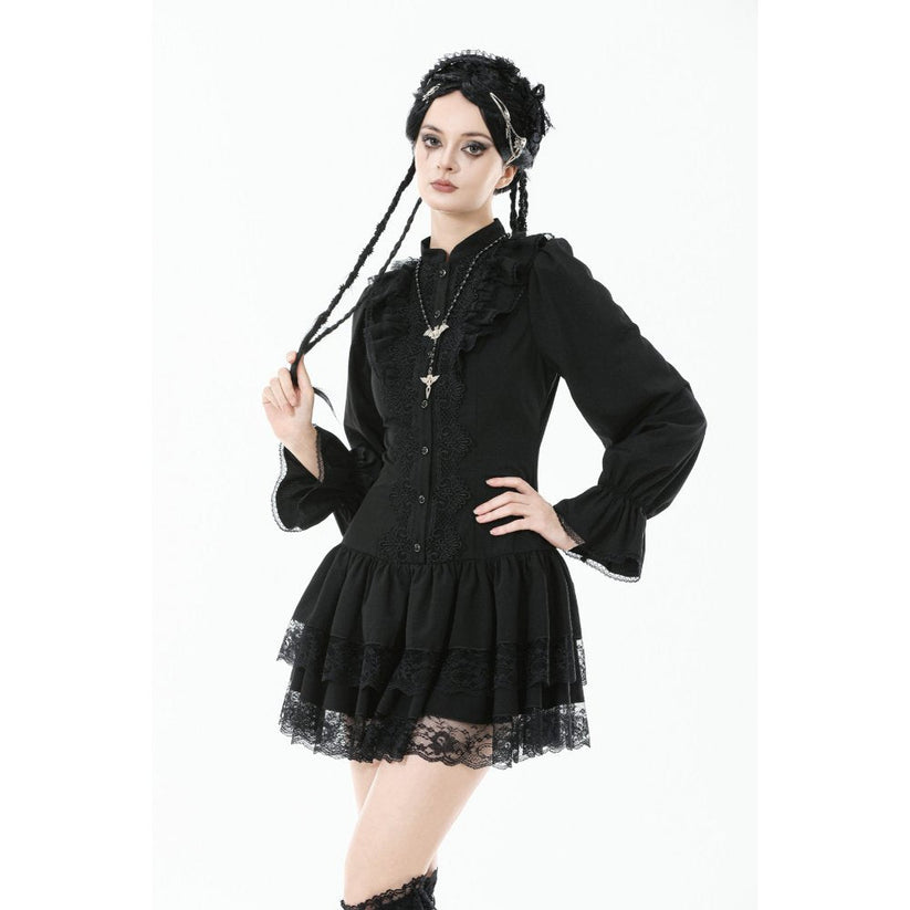 Dark in Love Victorian Mini Dress Desdemona UK 8-18 - QHA UK