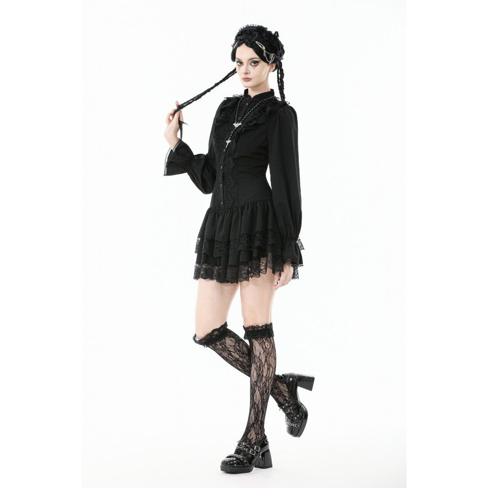 Dark in Love Victorian Mini Dress Desdemona UK 8-18 - QHA UK