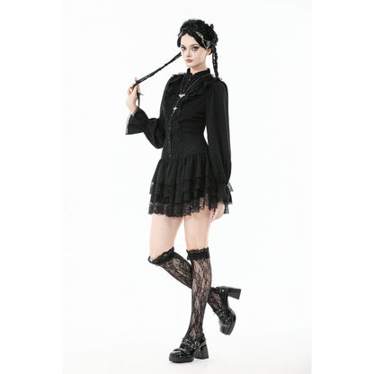 Dark in Love Victorian Mini Dress Desdemona UK 8-18 - QHA UK