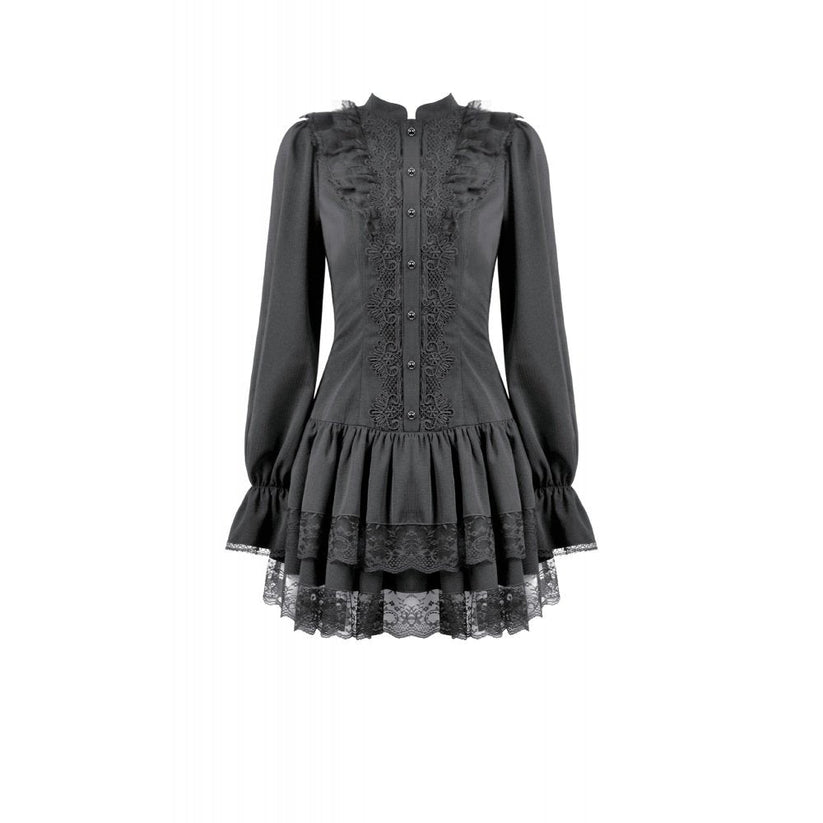 Dark in Love Victorian Mini Dress Desdemona UK 8-18 - QHA UK