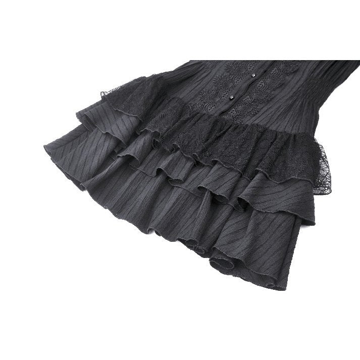 Dark in Love Gothic Dress Diya Sleeveless Tiered UK 8-18 - QHA UK