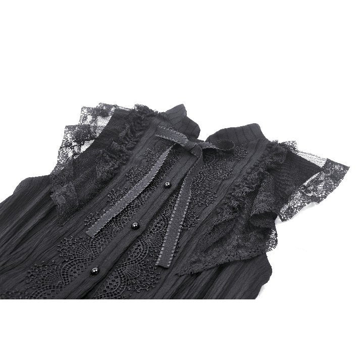Dark in Love Gothic Dress Diya Sleeveless Tiered UK 8-18 - QHA UK