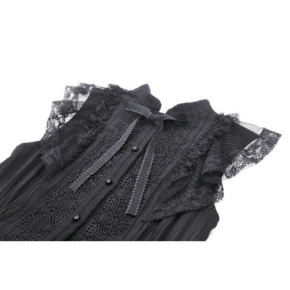 Dark in Love Gothic Dress Diya Sleeveless Tiered UK 8-18 - QHA UK