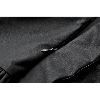 Dark in Love Skirt Draven Layered Mesh and Faux Leather Waist Cincher - Waistband Detail - QHA UK