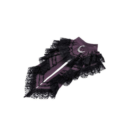Dark in Love Blouse Druantia Puff-Sleeve Deep Purple UK 8-18 - Sleeve Detail - QHA UK