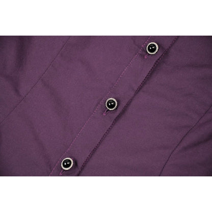 Dark in Love Blouse Druantia Puff-Sleeve Deep Purple UK 8-18 - Sleeve Detail - QHA UK