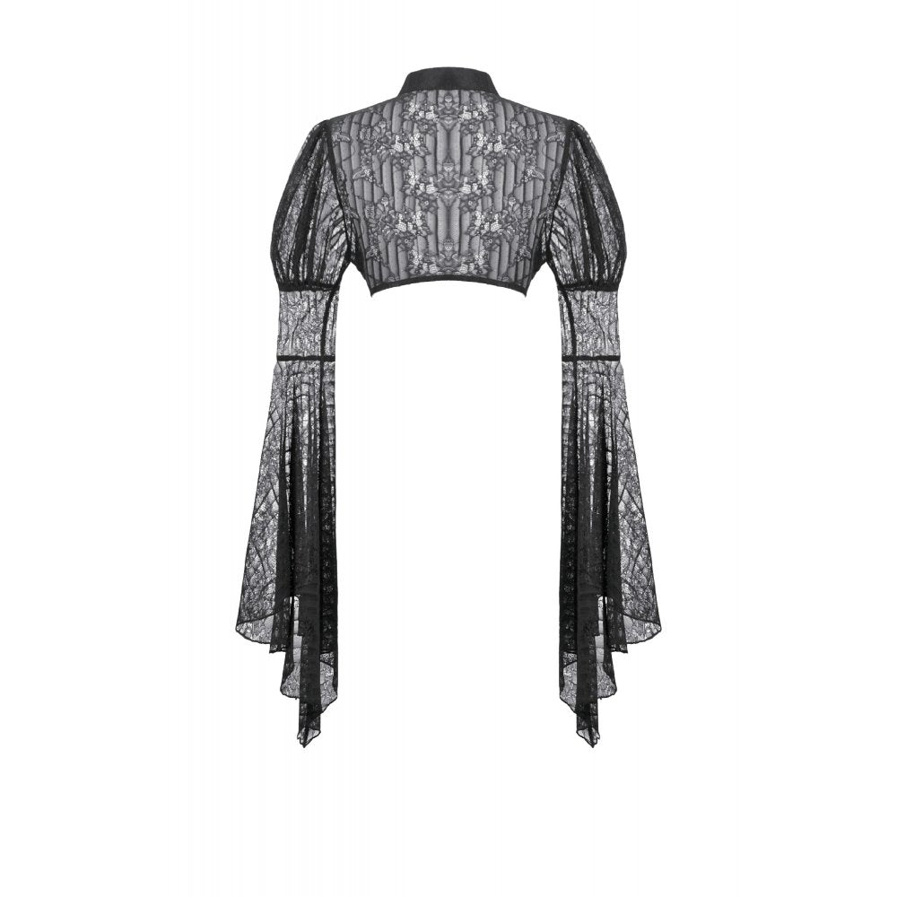 Dark in Love Gothic Cape Elara Lace Shoulder UK 10-22 - QHA UK