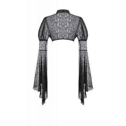 Dark in Love Gothic Cape Elara Lace Shoulder UK 10-22 - QHA UK
