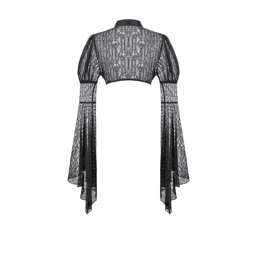 Dark in Love Gothic Cape Elara Lace Shoulder UK 10-22 - QHA UK