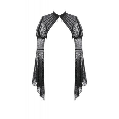 Dark in Love Gothic Cape Elara Lace Shoulder UK 10-22 - QHA UK