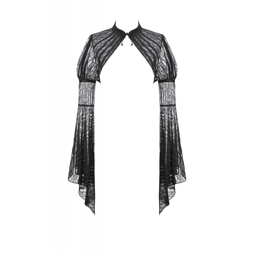 Dark in Love Gothic Cape Elara Lace Shoulder UK 10-22 - QHA UK