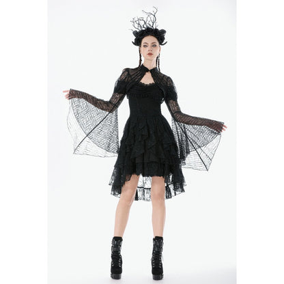 Dark in Love Gothic Cape Elara Lace Shoulder UK 10-22 - QHA UK