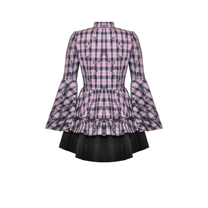Dark in Love Dress Ellery Big Pink Butterfly Doll Bell-Sleeve UK 8-18 - Sleeve Detail - QHA UK