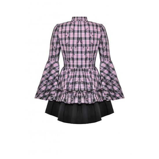 Dark in Love Dress Ellery Big Pink Butterfly Doll Bell-Sleeve UK 8-18 - Sleeve Detail - QHA UK