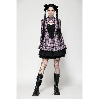 Dark in Love Dress Ellery Big Pink Butterfly Doll Bell-Sleeve UK 8-18 - Sleeve Detail - QHA UK