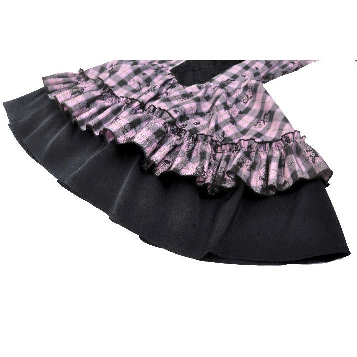 Dark in Love Dress Ellery Big Pink Butterfly Doll Bell-Sleeve UK 8-18 - Sleeve Detail - QHA UK