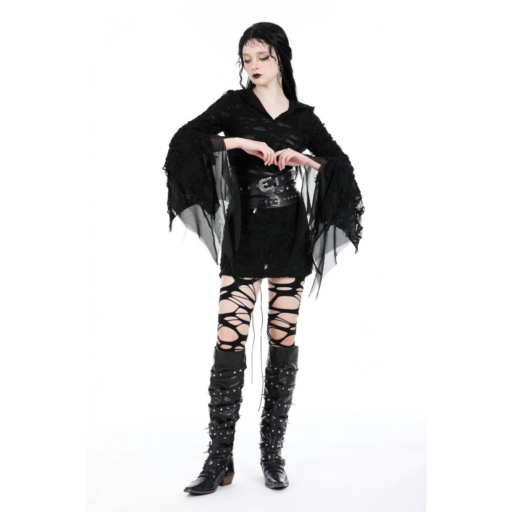 Dark in Love Gothic Belt Elvira Faux Leather Layered Waist UK 10-18 - Waistband Detail - QHA UK