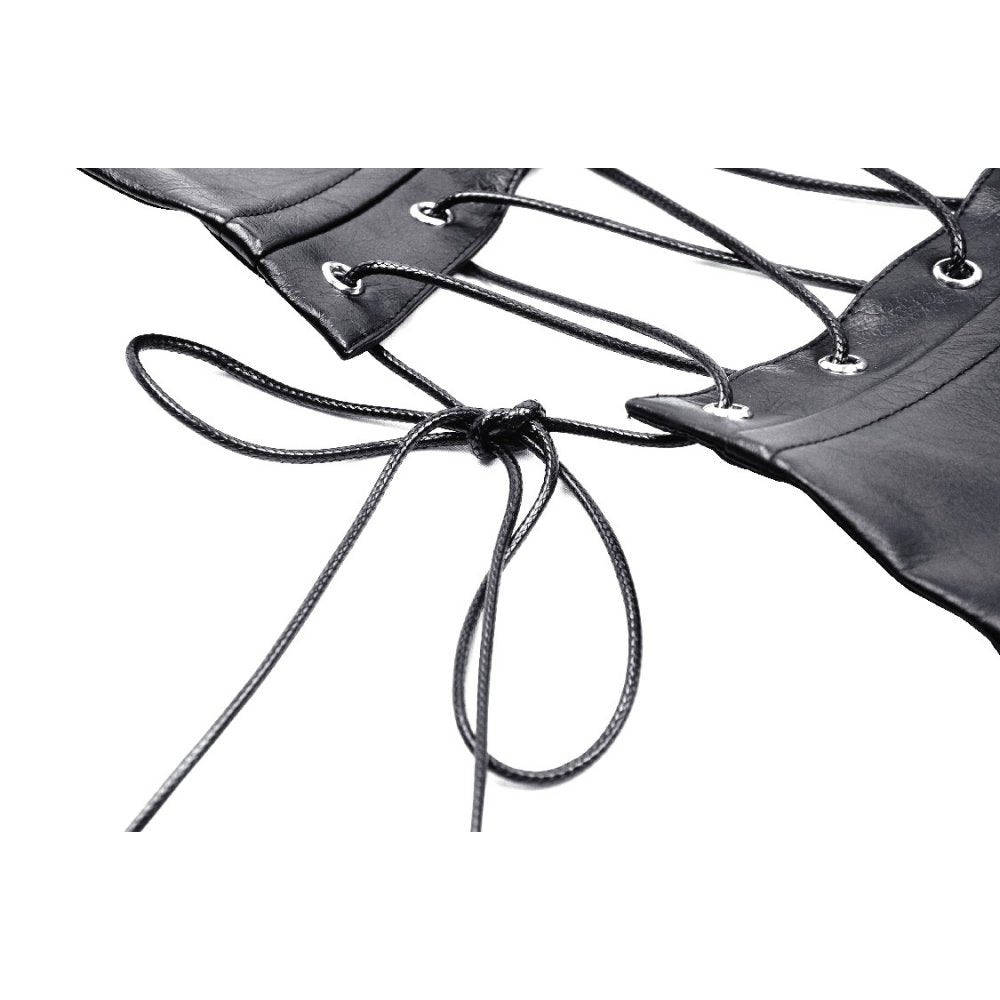 Dark in Love Gothic Belt Elvira Faux Leather Layered Waist UK 10-18 - Waistband Detail - QHA UK