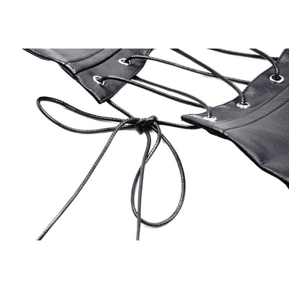 Dark in Love Gothic Belt Elvira Faux Leather Layered Waist UK 10-18 - Waistband Detail - QHA UK