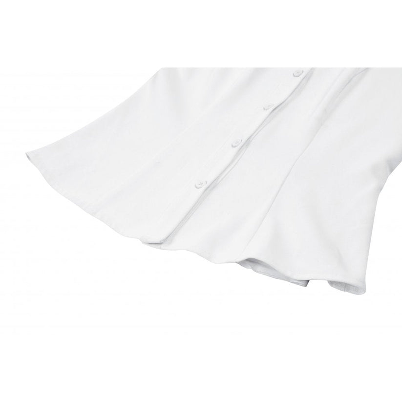 Dark in Love Women's Gothic Blouse Elysia Ruffle Bib Puff-Sleeve White - Sleeve Detail - QHA UK
