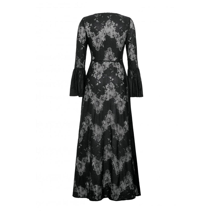 Dark in Love Gothic Robe Emersyn Lace-Trimmed Long UK 8-18 - QHA UK