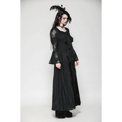 Dark in Love Gothic Robe Emersyn Lace-Trimmed Long UK 8-18 - QHA UK