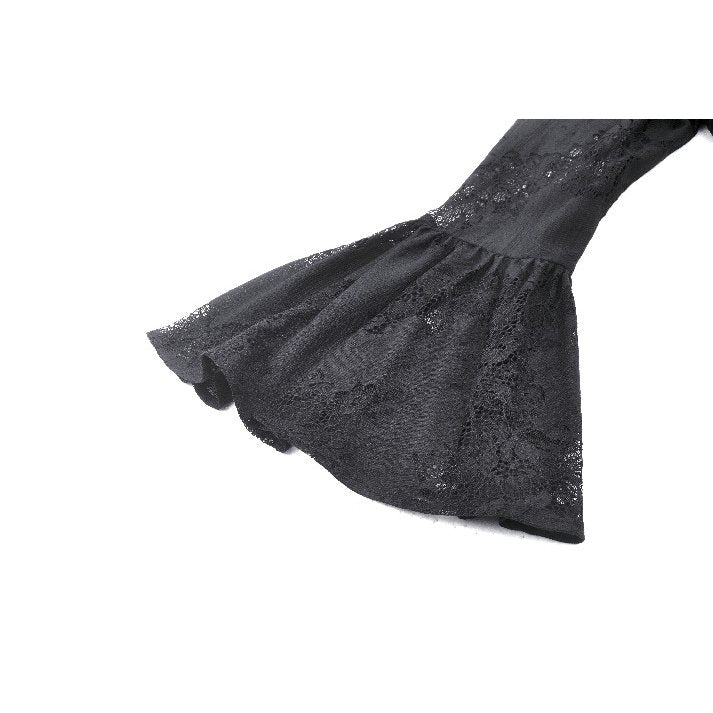 Dark in Love Gothic Robe Emersyn Lace-Trimmed Long UK 8-18 - QHA UK