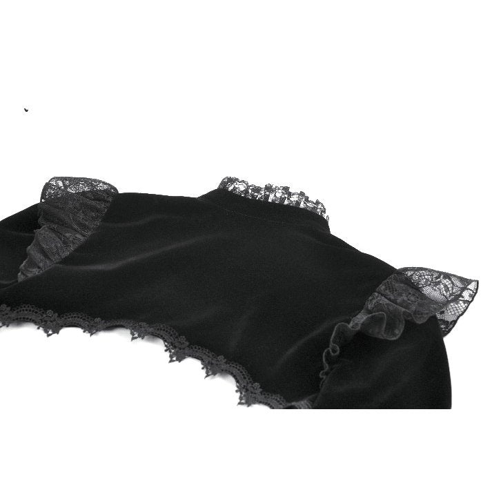 Dark in Love Women's Victorian Bolero Erzebeth Shrug Black Lace Bell - QHA UK