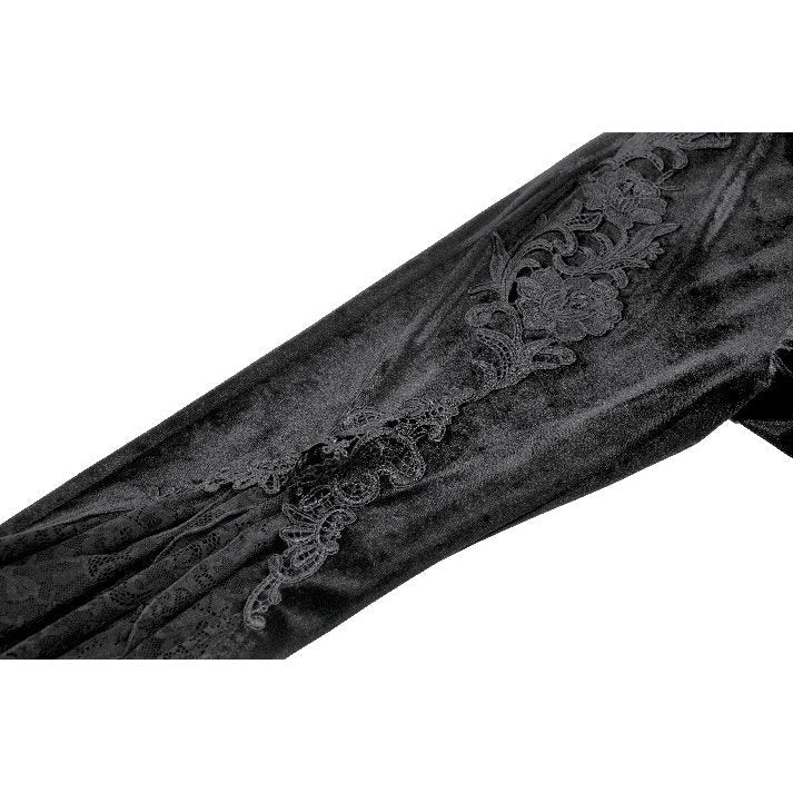 Dark in Love Women's Trousers Erzebeth Velvet Lace Flare UK 8-22 - QHA UK