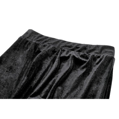 Dark in Love Women's Trousers Erzebeth Velvet Lace Flare UK 8-22 - QHA UK