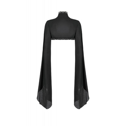 Dark in Love Women's Gothic Shrug Erzsébet Dramatic Lace Cape UK 8-22 - QHA UK