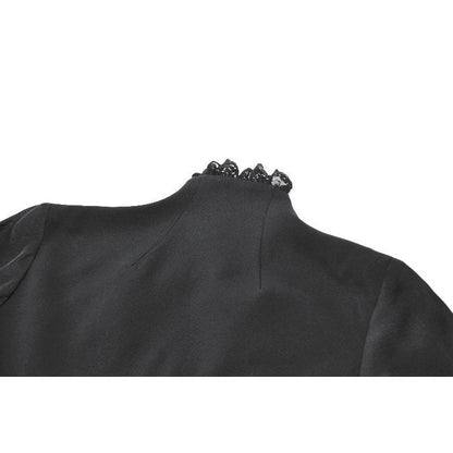 Dark in Love Women's Gothic Shrug Erzsébet Dramatic Lace Cape UK 8-22 - QHA UK