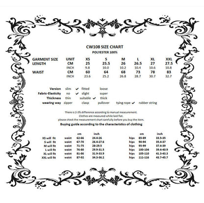 Dark in Love Corset Evelina Metal-Boned Waist UK 8-18 - Waistband Detail - QHA UK