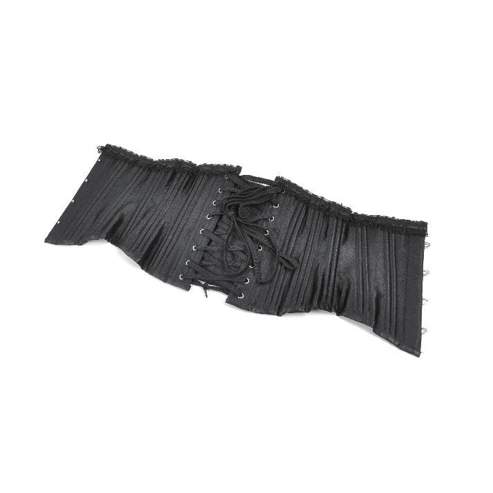 Dark in Love Corset Evelina Metal-Boned Waist UK 8-18 - Waistband Detail - QHA UK