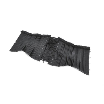 Dark in Love Corset Evelina Metal-Boned Waist UK 8-18 - Waistband Detail - QHA UK