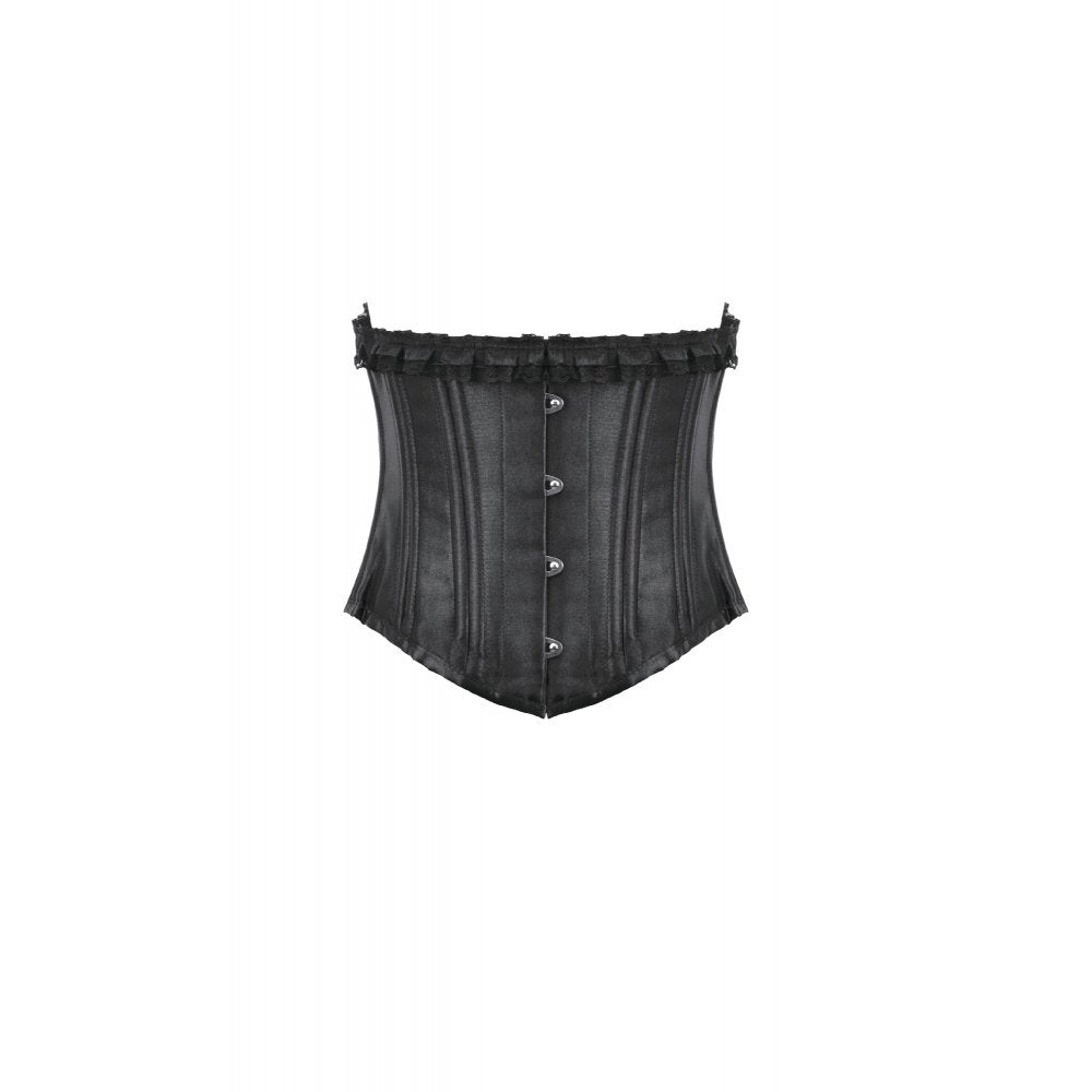 Dark in Love Corset Evelina Metal-Boned Waist UK 8-18 - Waistband Detail - QHA UK