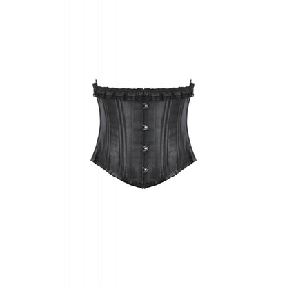 Dark in Love Corset Evelina Metal-Boned Waist UK 8-18 - Waistband Detail - QHA UK