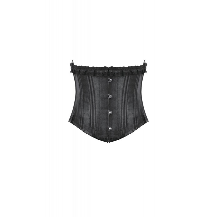 Dark in Love Corset Evelina Metal-Boned Waist UK 8-18 - Waistband Detail - QHA UK