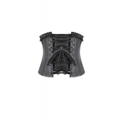 Dark in Love Corset Evelina Metal-Boned Waist UK 8-18 - Waistband Detail - QHA UK