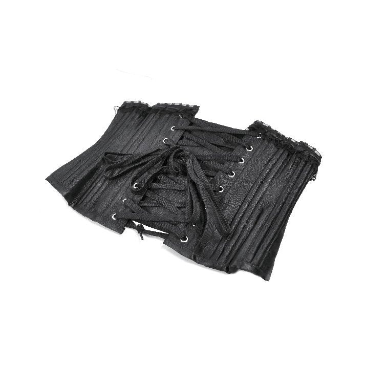 Dark in Love Corset Evelina Metal-Boned Waist UK 8-18 - Waistband Detail - QHA UK