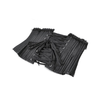 Dark in Love Corset Evelina Metal-Boned Waist UK 8-18 - Waistband Detail - QHA UK
