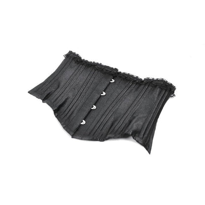 Dark in Love Corset Evelina Metal-Boned Waist UK 8-18 - Waistband Detail - QHA UK